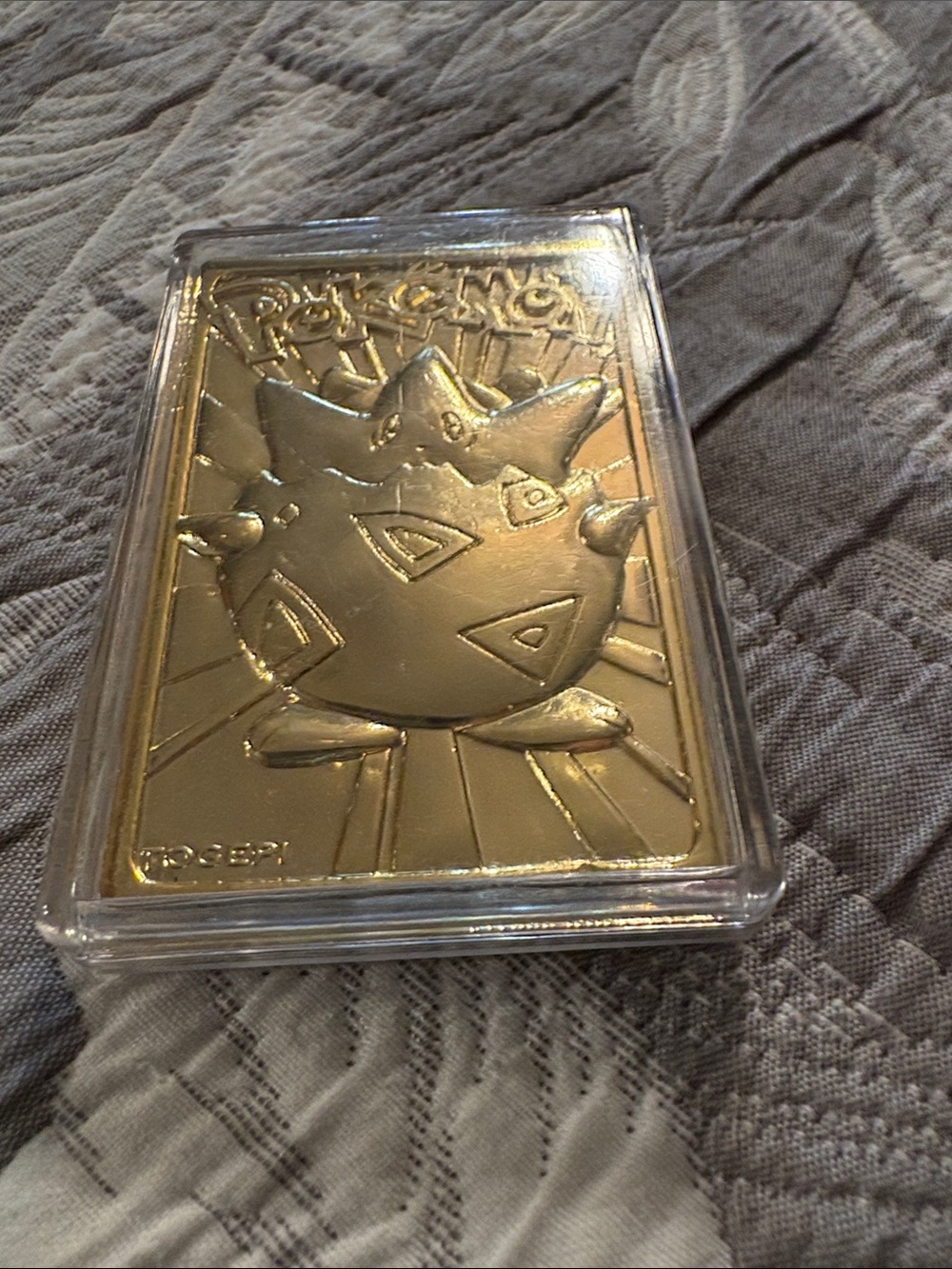 Pokémon Togepi Gold Collectible Plaque special edition 23k Gold plated Trading.